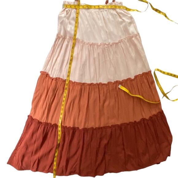 Large Dress Fall Midi Boho Bohemian Prairie Dress Resortwear Large Terra Cotta - Picture 14 of 14